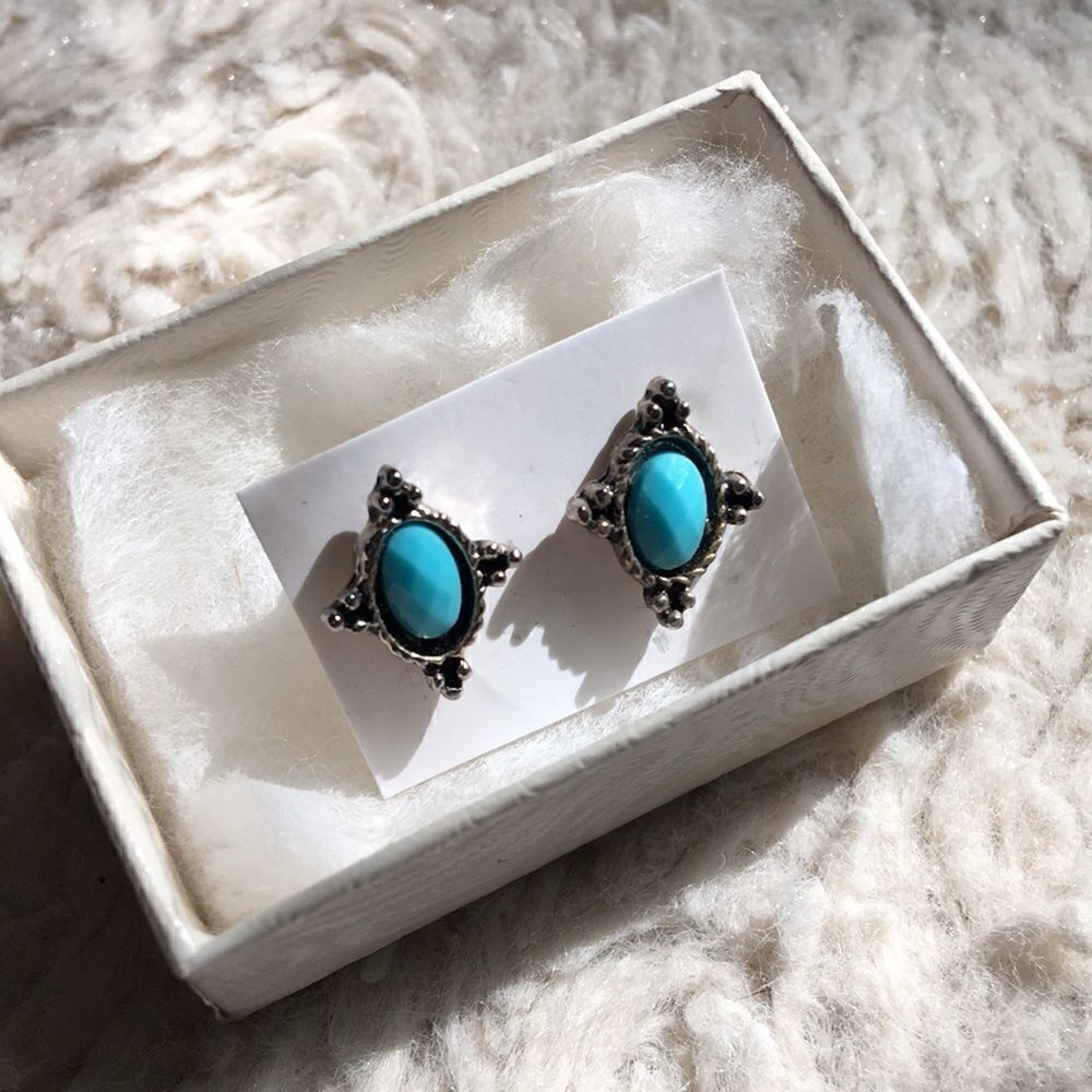 Faux Turquoise Earrings 